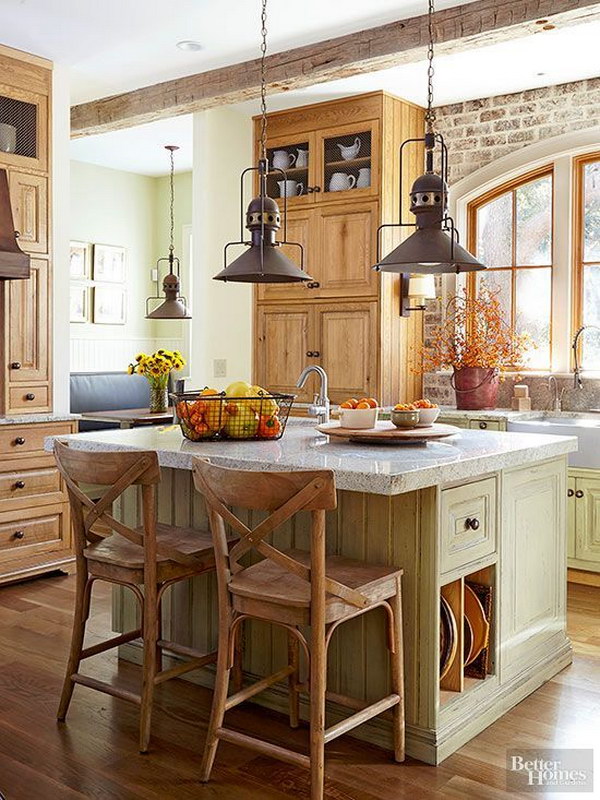 rustic kitchen table lighting