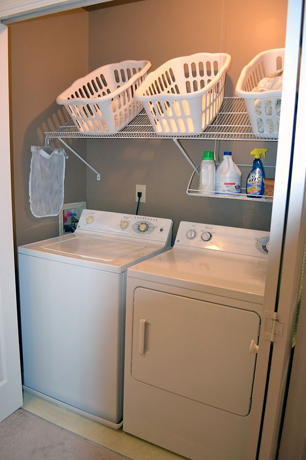 shelf above washer and dryer