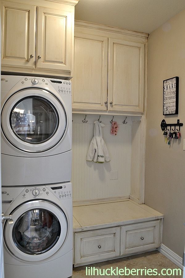 laundry room ideas with stacked washer and dryer