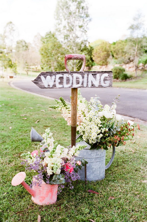 Gorgeous Rustic Water Can Wedding Entrance 