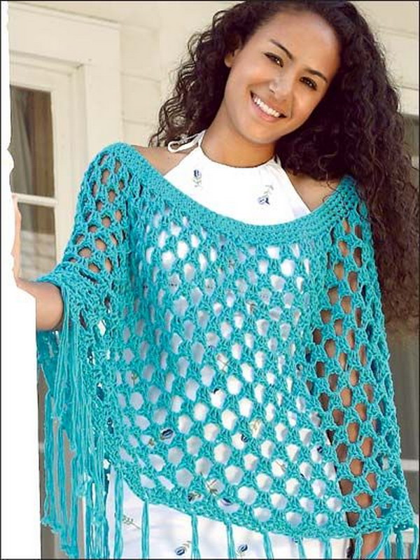 Crocheted Light and Airy Poncho