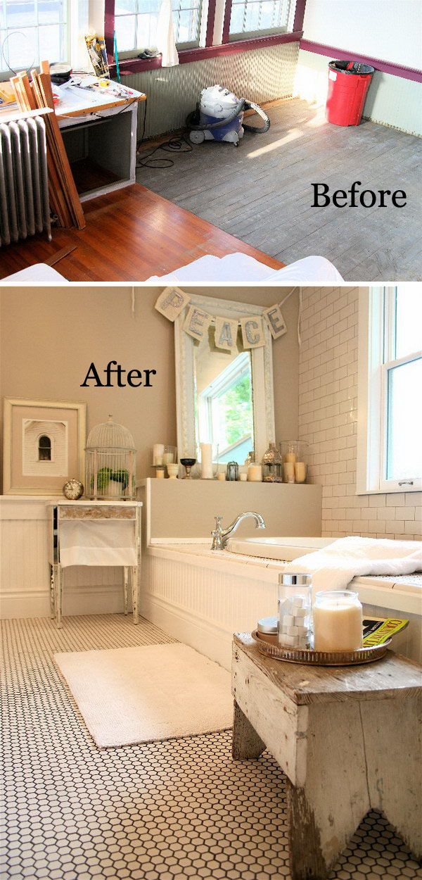 Beautiful And Peaceful Bathroom Makeover.