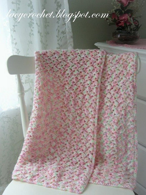 Summer Baby Blanket in Variegated Yarn.
