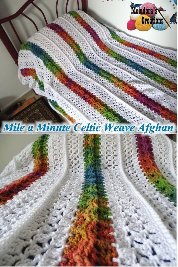 Celtic Weave Afghan Blanket.