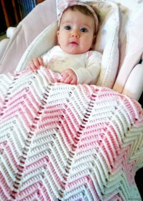 Pretty in Pink Chevron Blanket.