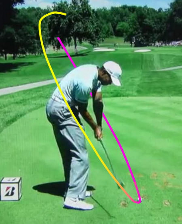 The golf swing must always follow a tilted circle. 