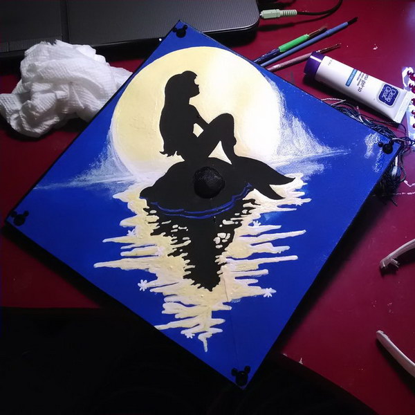 Little Mermaid Graduation Cap.