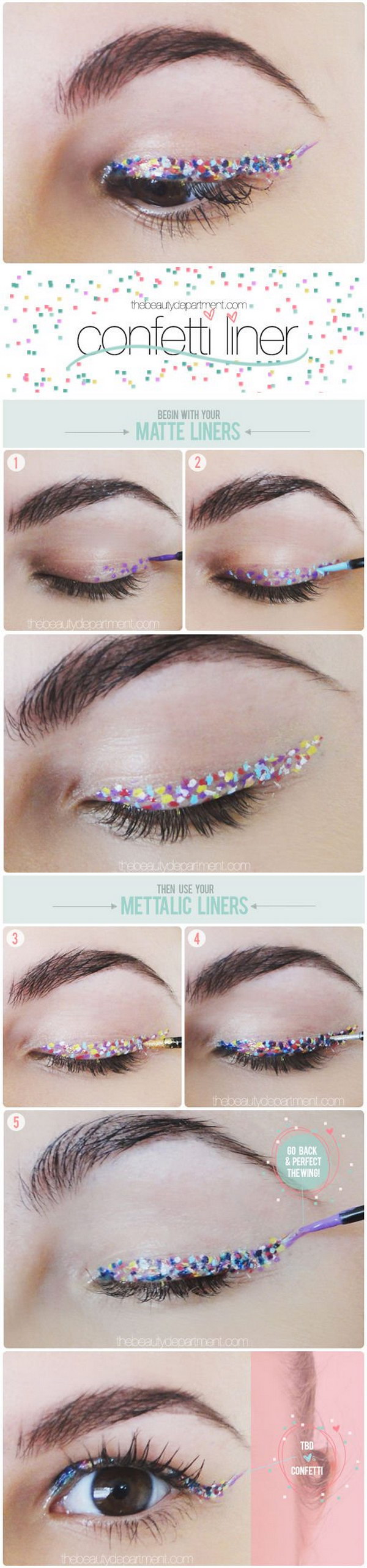 How to Get Confetti Eyeliner. 