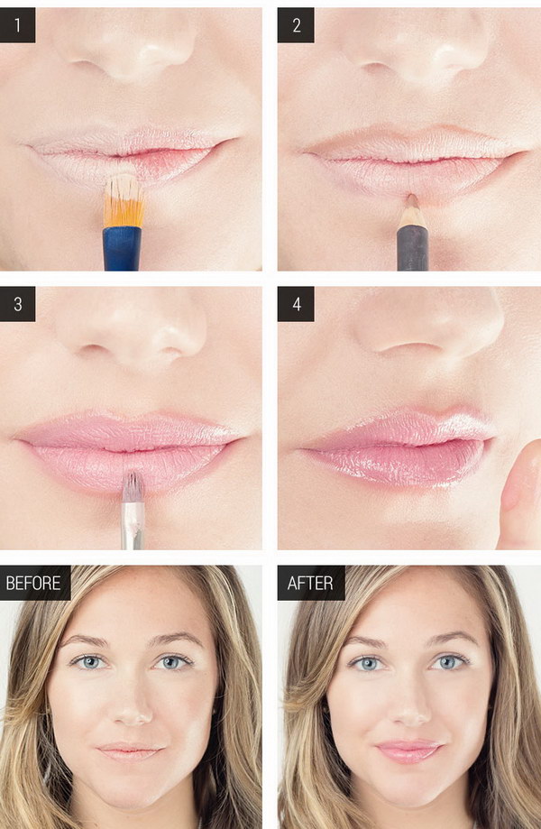 How to Fake Fuller Lips Use a Non drying Concealer.