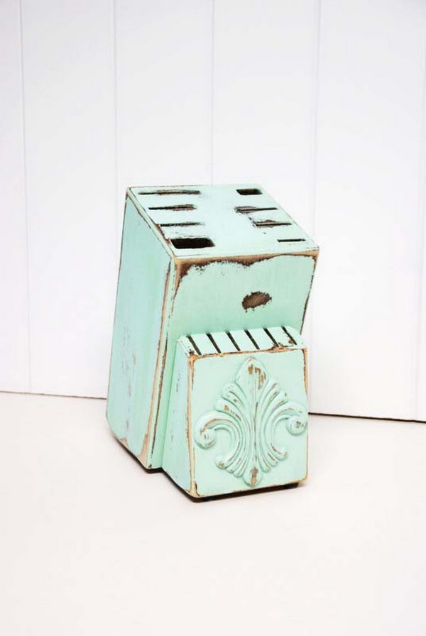 Shabby Chic Knife Block