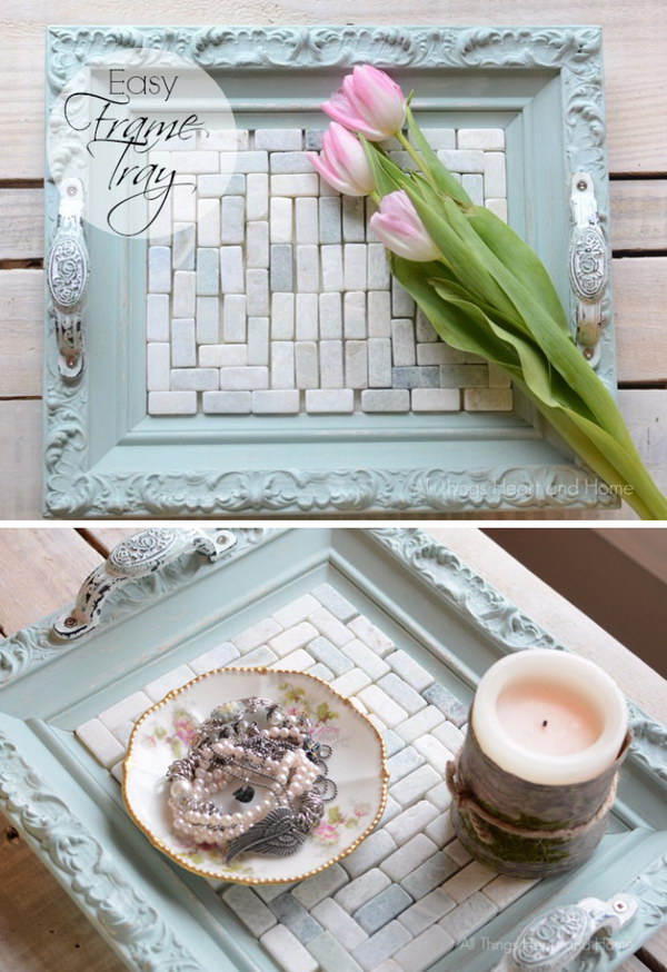 Easy Shabby Chic Frame Tray