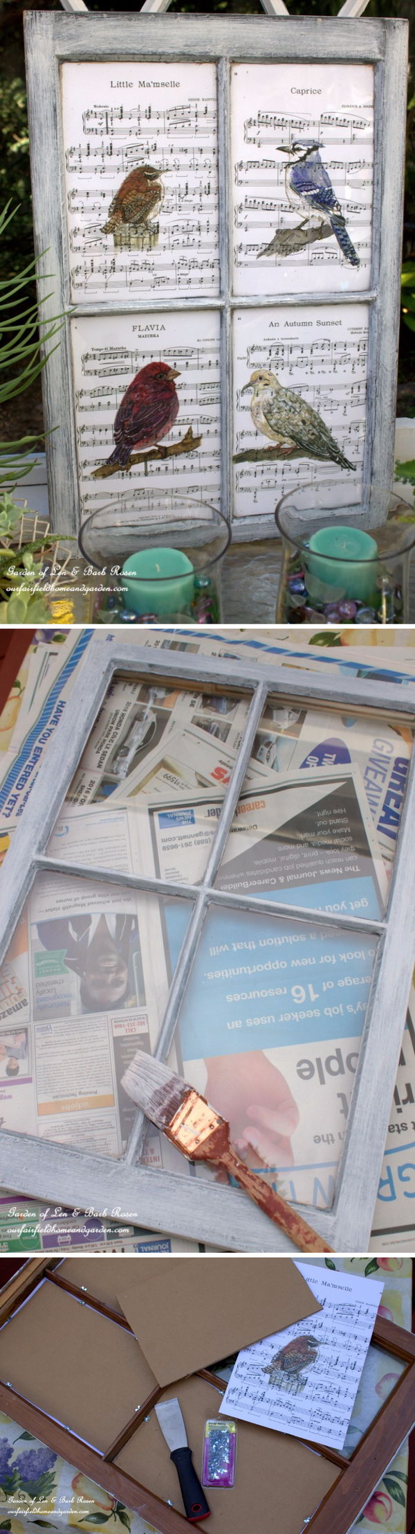 Shabby Chic Recycled Picture Frame.