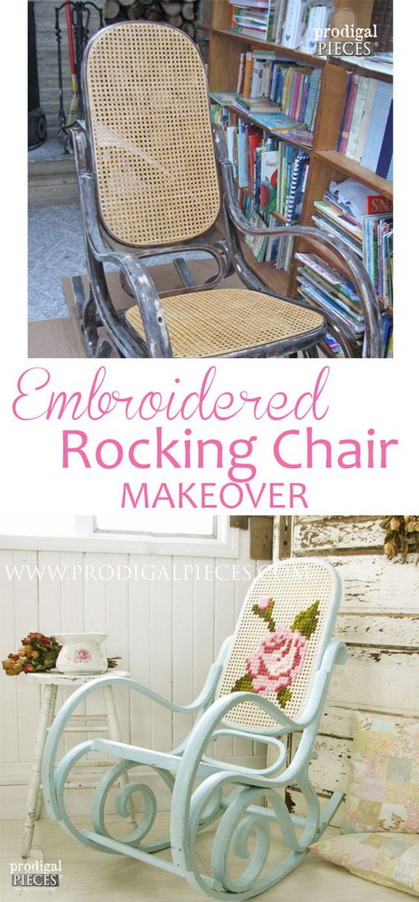 Vintage Bentwood Rocking Chair Makeover