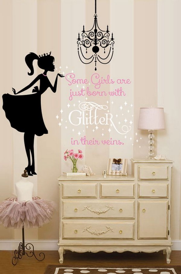 Glitter Ballerina Wall Decal
