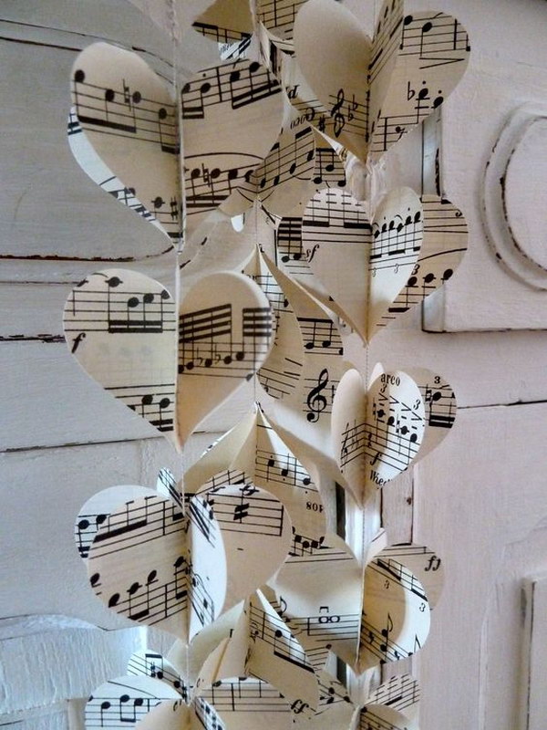 12 romantic sheet music decorating ideas