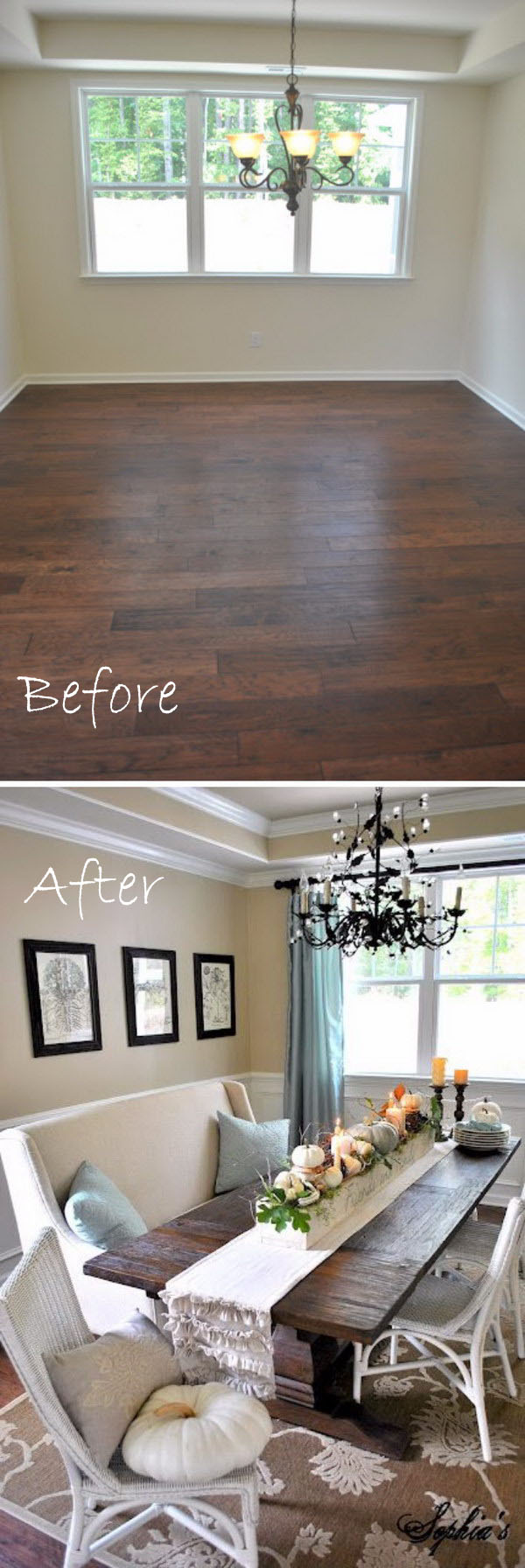 Elegant Rustic Dining Room Makeover.