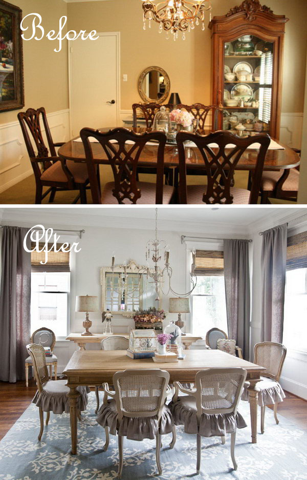 Budget Dining Room Makeover: How to Get the Soft Look.