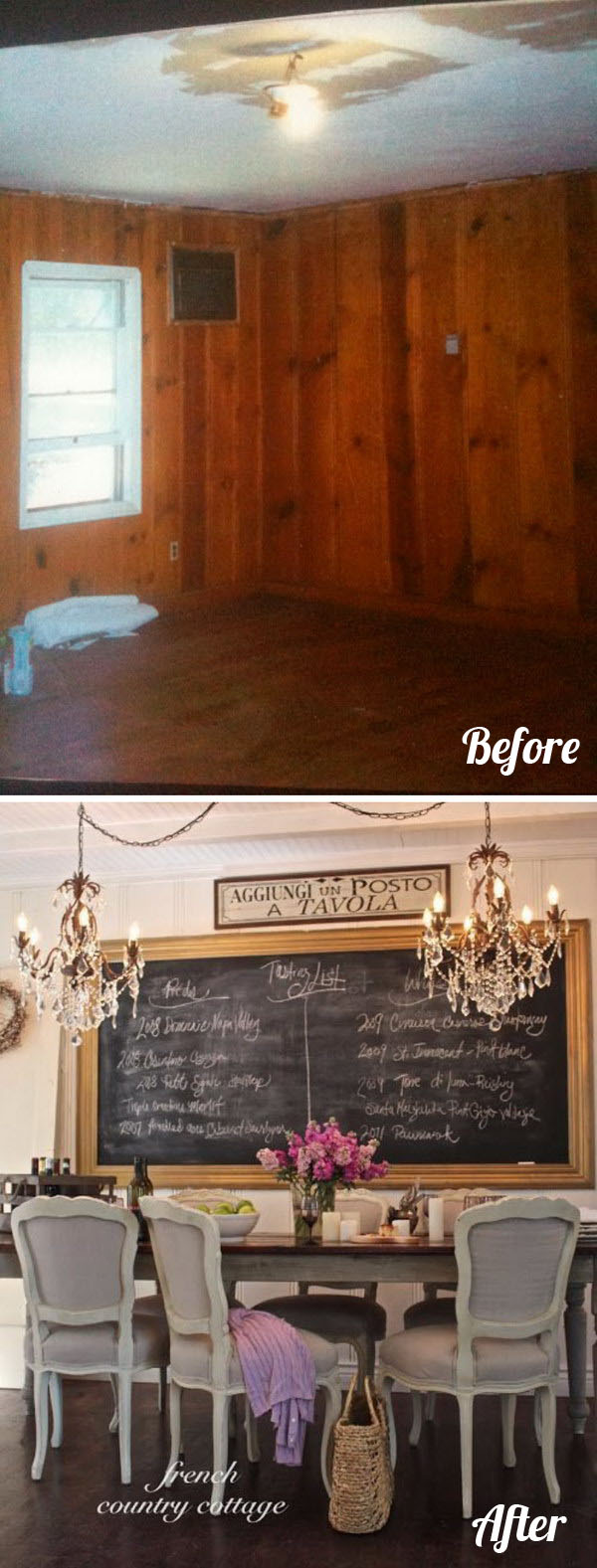 A Rrenovated Dining Room: Fresh, Airy, Retro and Feminine.