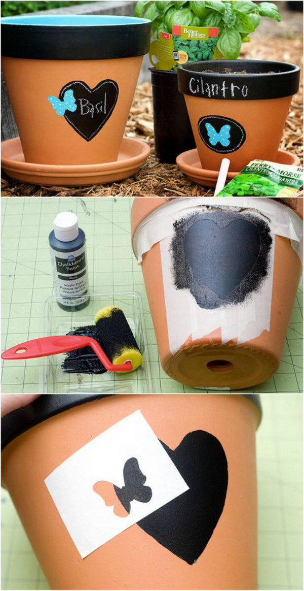 DIY Chalk Painted Flower Pots