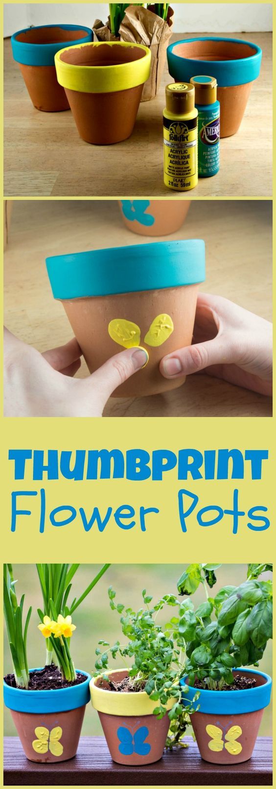 Thumbprint Flower Pots