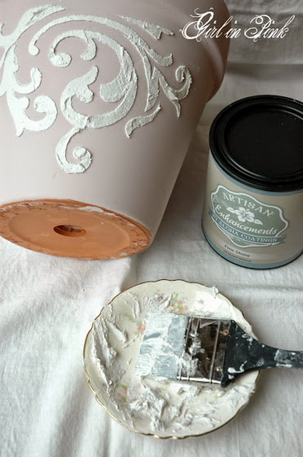 DIY Shabby Chic Flower Pot