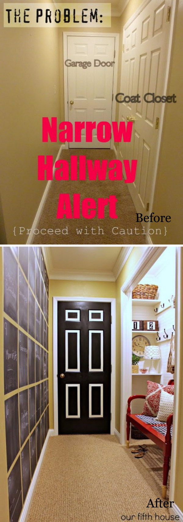 Fun, Functional Makeover: From Awkward Hallway To Amazing Mudroom.