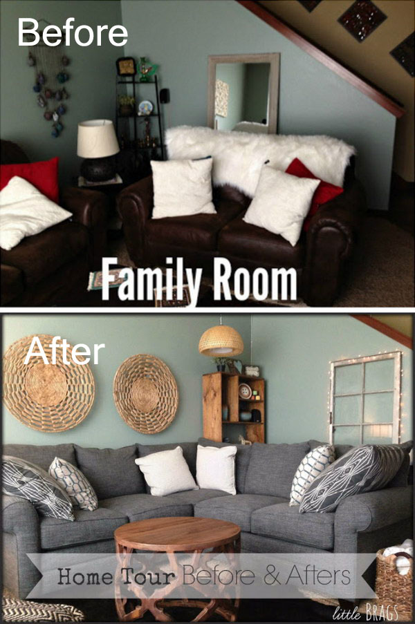 Bright and Fresh Living Room Remodel.