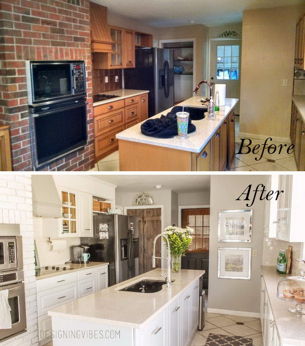 Keep Existing Cabinets but Change the Color Palette.