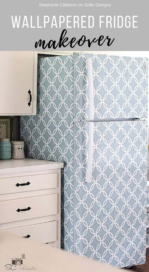 If Your Fridge Doesn't Match Your Decor  Wallpaper It.