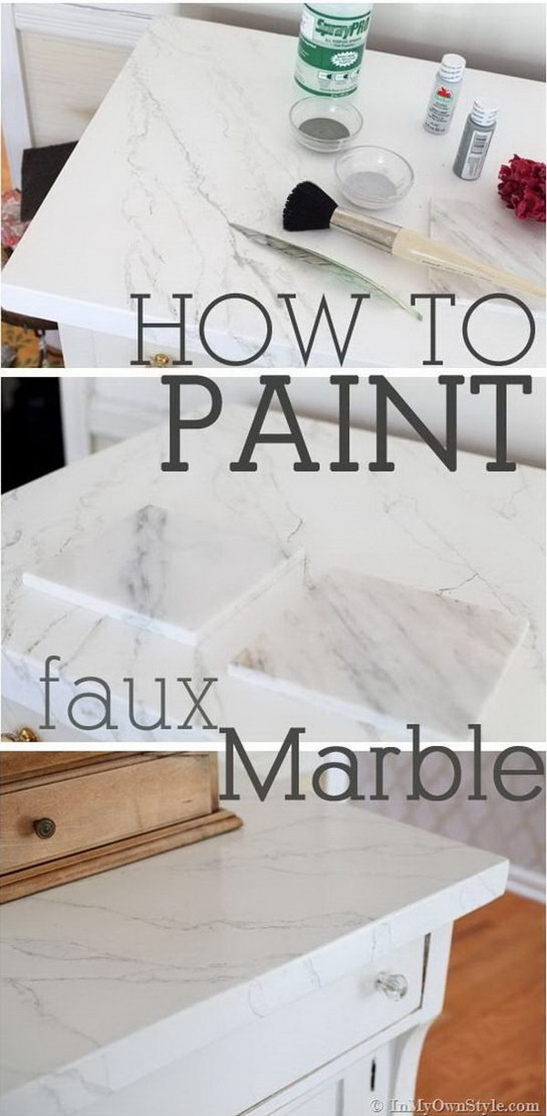 Dreaming of Marble, but It isn’t in the Budget? Paint your own!