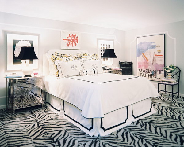 Choose Zebra print carpeting for a bigger impact.