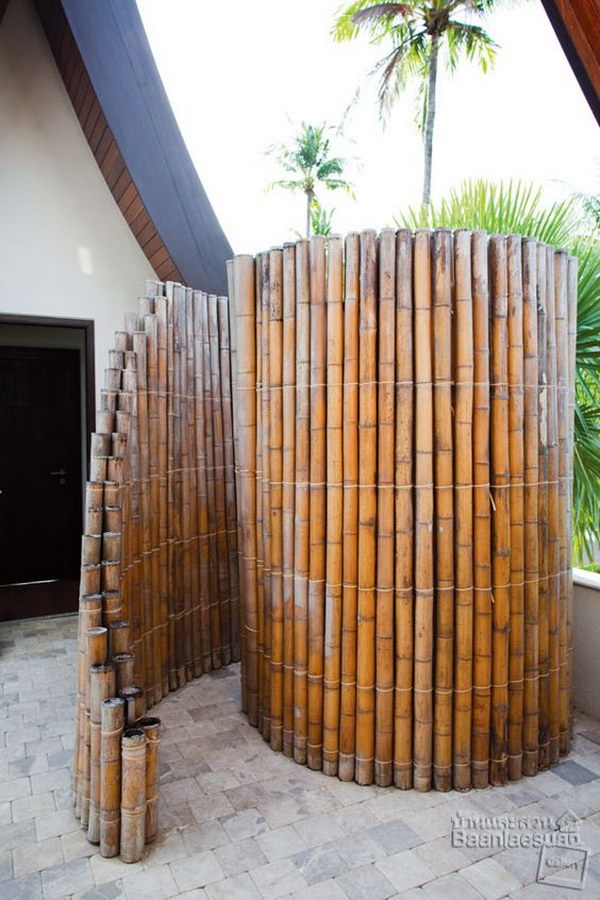 Walk in Bamboo Shower.