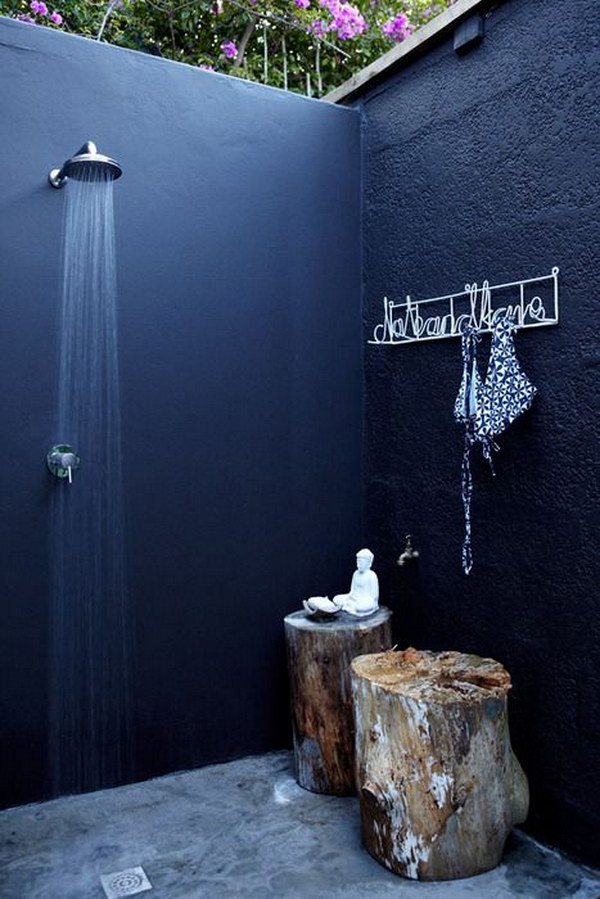 Bathroom black outdoor wet