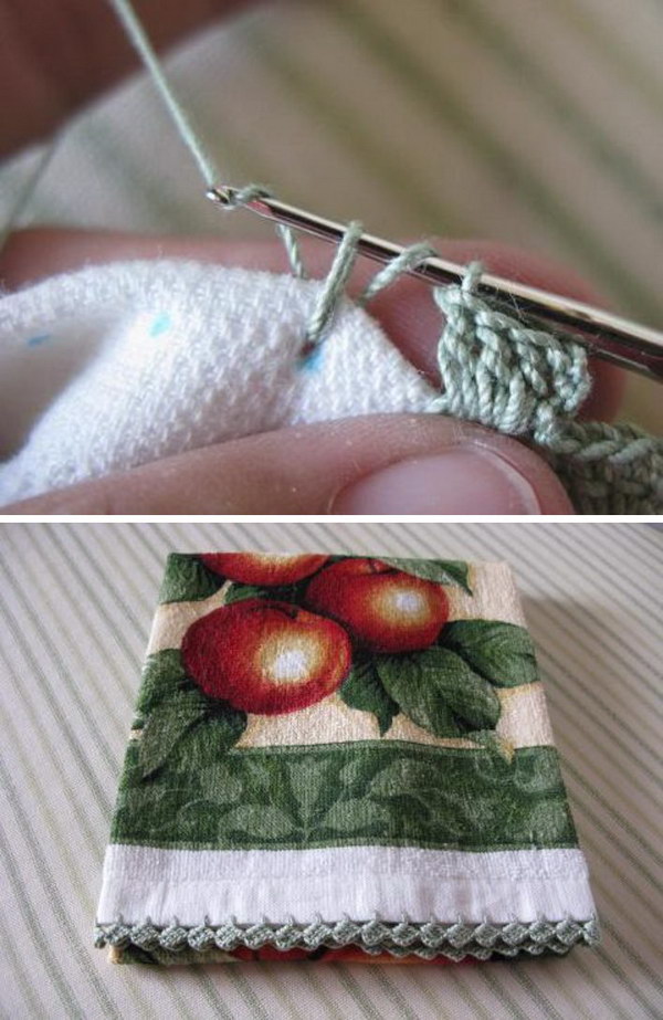 Easy Zig Zag Crocheted Edging. 