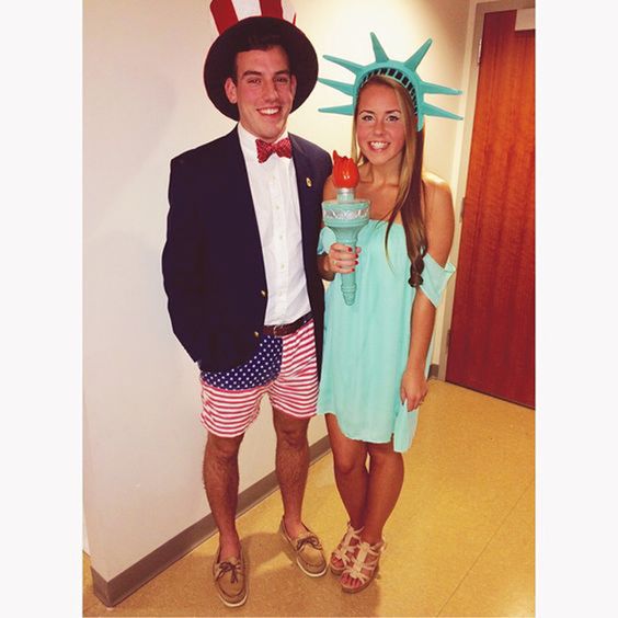 Lady Liberty And Uncle Sam.