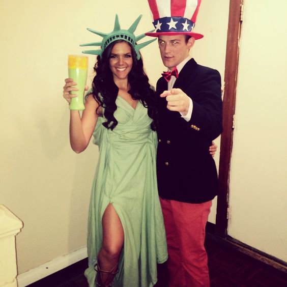 Lady Liberty And Uncle Sam.