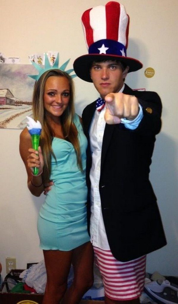 Lady Liberty And Uncle Sam.