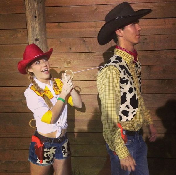 Woody and Jessie Toy Story Couple Costume.