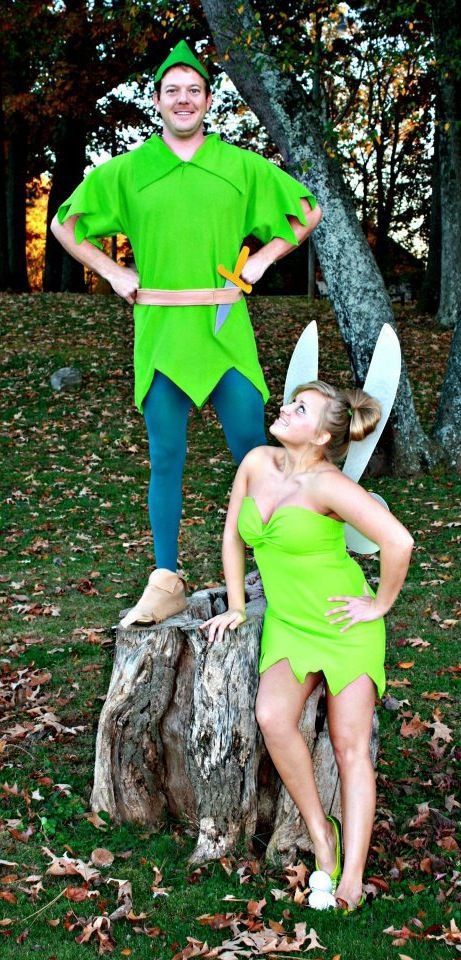TinkerBell and Peter Pan.