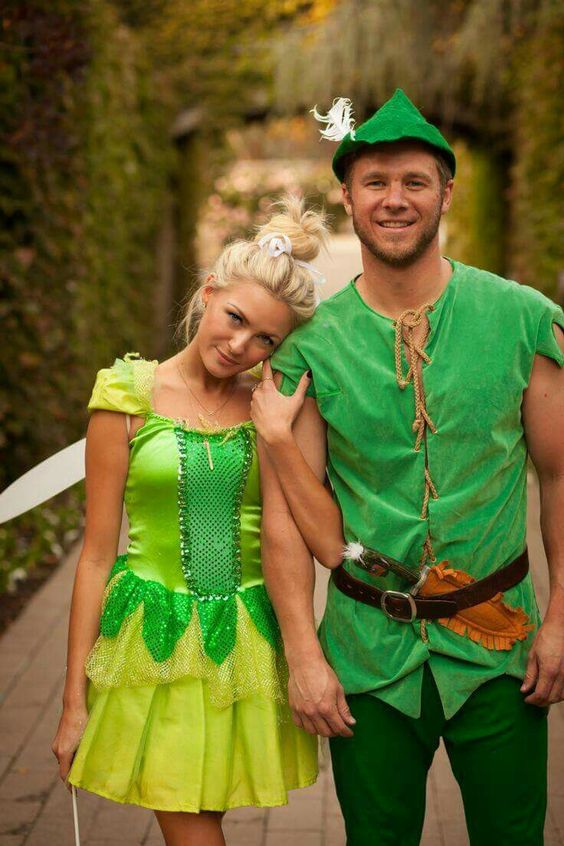 TinkerBell and Peter Pan. 
