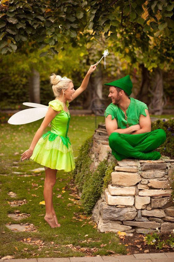TinkerBell and Peter Pan. 