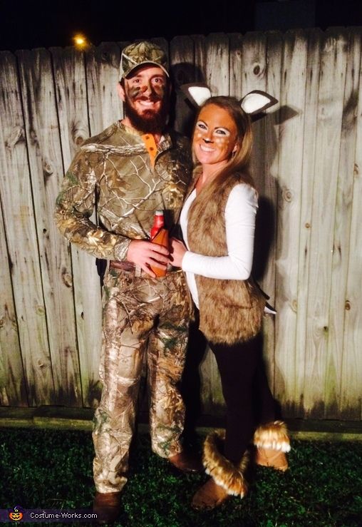 Deer and Hunter Couple Costume. 
