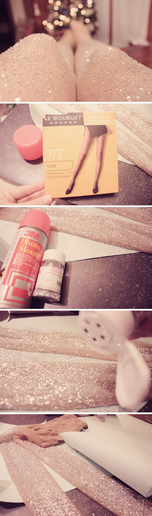 DIY Glitter Tights.