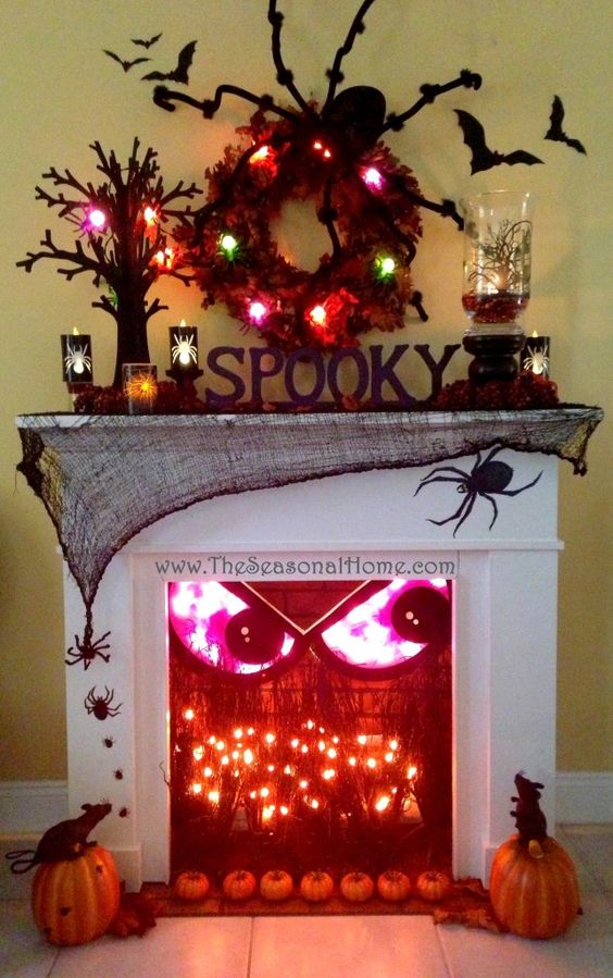 Spooky Fireplace for Halloween.