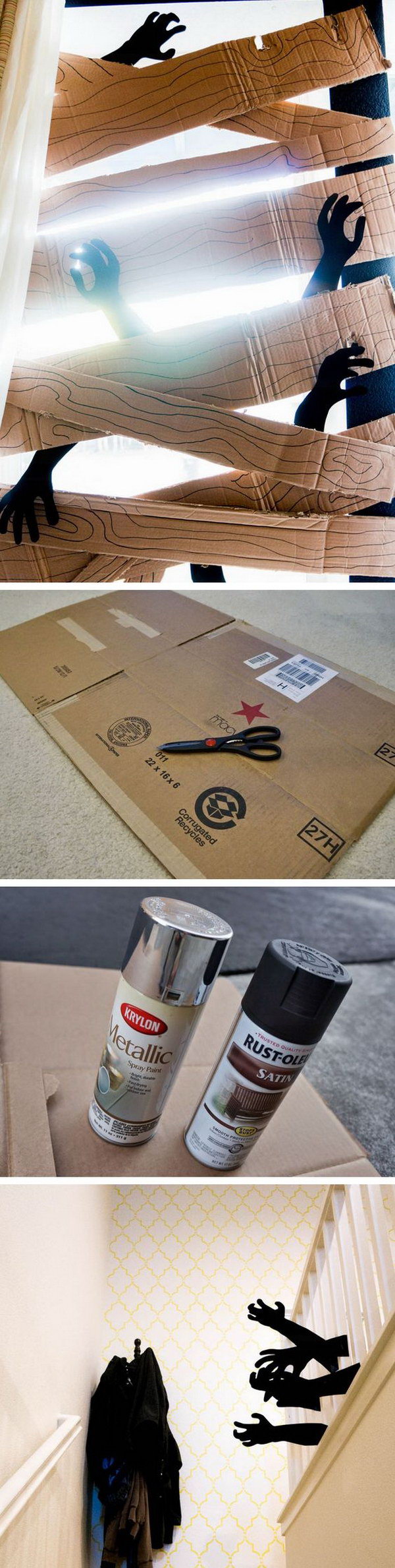 DIY Cardboard Zombie Barricade.