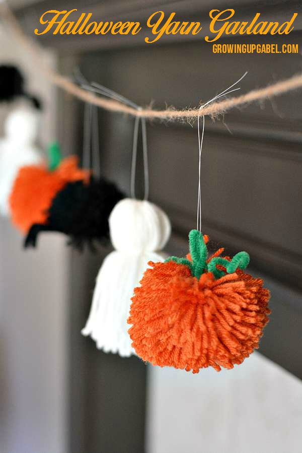 Easy Halloween Garland from Yarn.