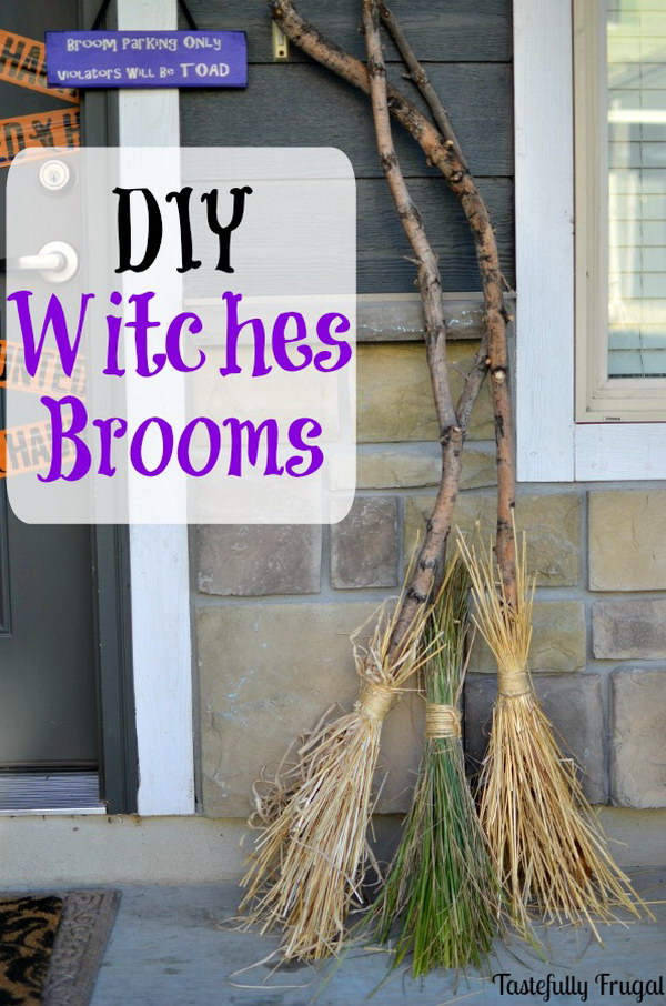 Super Easy DIY Witches Brooms.