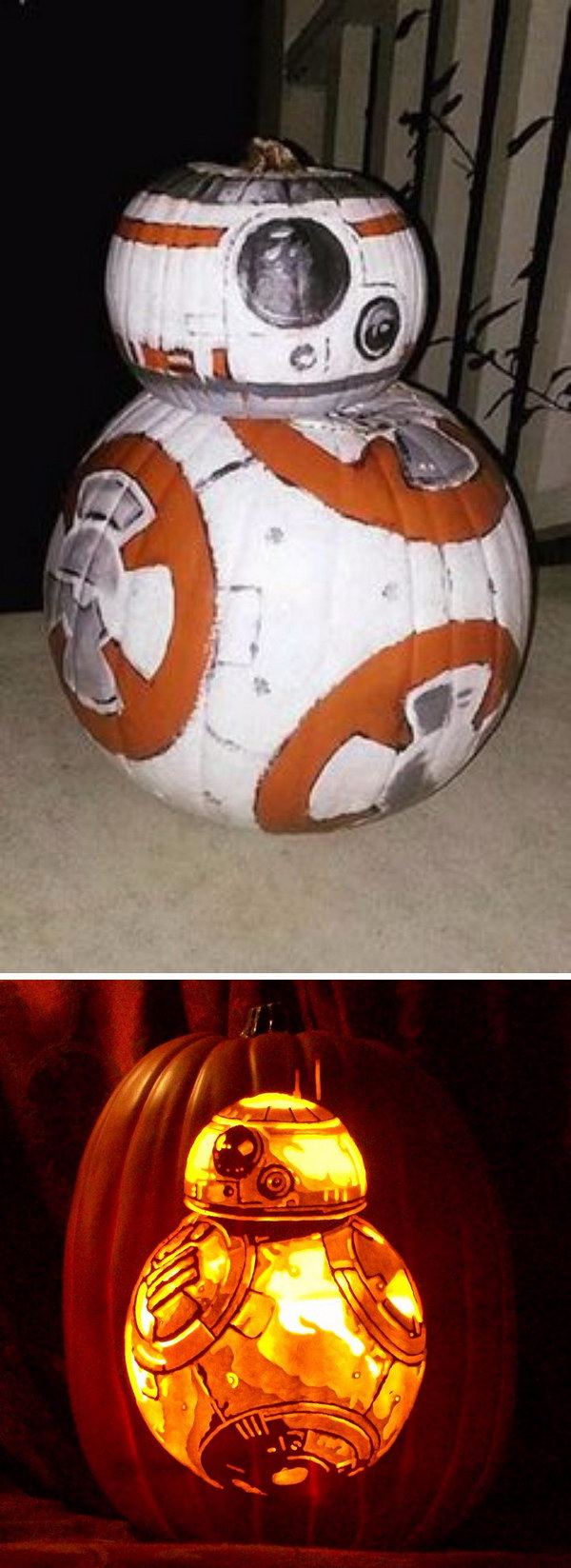 BB 8 Pumpkin for Star Wars Fans.