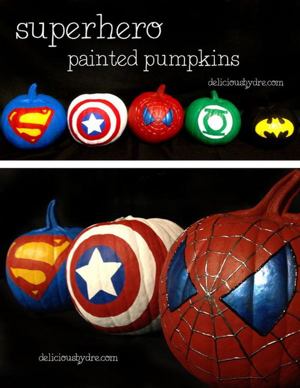 Superhero Pumpkins.