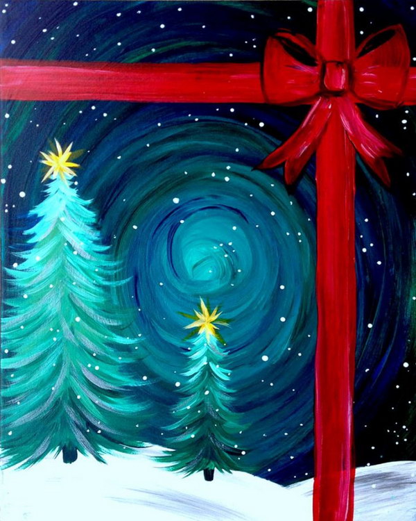 Fascinating cool designs to paint on canvas 15 Easy Canvas Painting Ideas For Christmas 2017